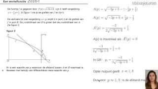 Examen havo B Afgeleide  Wiskunjeleren [upl. by Netsrak445]