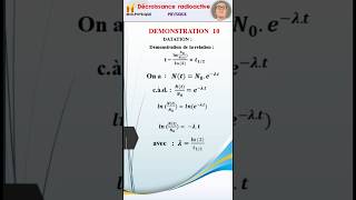 démonstration 10 qcm decroissace radioactive coursnucleairephysique [upl. by Rramahs]