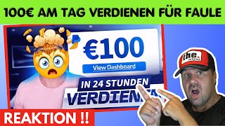 100€ AM TAG verdienen für FAULE 🤑💸 Passiv amp Aktiv Geld verdienen im Internet 2024 Michaelreagiert [upl. by Rew331]