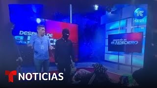 Lo último sobre el asalto al canal TC Televisión en Ecuador por encapuchados armados [upl. by Elyrrad]