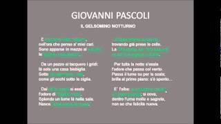 Pascoli  Gelsomino notturno [upl. by Mcclain758]