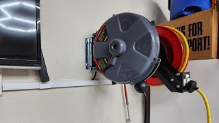 Vevor Extension cord Reel install vertical [upl. by Enyrat792]