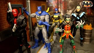 McFarlane DC Multiverse Batman Family 5 Pack Nightwing Batgirl Red Hood Robin Action Figure Review [upl. by Gove369]