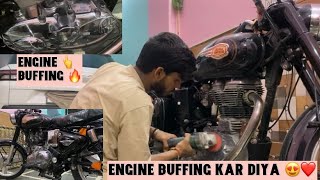 BS4 STANDARD BULLET KA ENGINE BUFFING KARADIYA 🔥ITNA CHAMAK KSE AAGYI 😍😨 ​⁠viralvideo bulletreview [upl. by Meter]