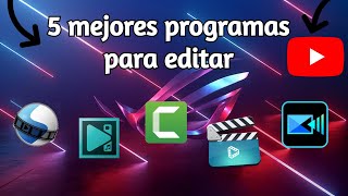 5 mejores programas para editar videos en PC  2023✔️ [upl. by Nabe]