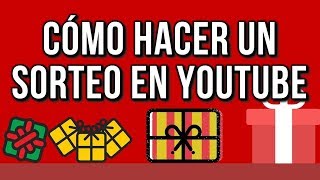 Como Hacer Sorteos en Youtube [upl. by Christalle]