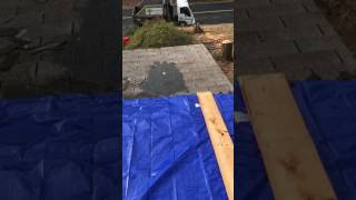 Roofing repair with blue tarp [upl. by Kampmeier]