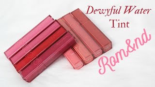 BIYW Review Chapter 322 ROMAND DEWYFUL WATER TINT SWATCH amp REVIEW [upl. by Ecinnej]