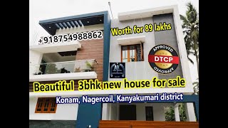 New 3bhk house for sale near Konam Nagercoil Kanyakumari district 918754988862 [upl. by Ulland]