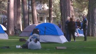 As buses arrive at Spokane homeless camp some people say they wont leave [upl. by Atir407]