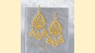 Latest Design Gold Earrings with Price 2025Light Weight of Daily Use Earrings Design [upl. by Nahtonoj]