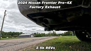 2024 Nissan Frontier Pro4X Stock Exhaust Sound [upl. by Mitch811]