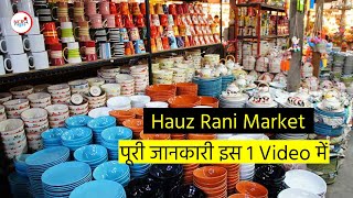 Hauz Rani Market Malviya Nagar  Famous Pottery and Crockery Market in Delhi  Hindi Video [upl. by Melinde680]