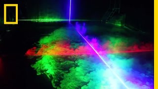 Indoor Volcano Gets Laser Treatment  National Geographic [upl. by Airot]