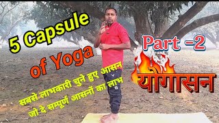 5 Yoga Capsule  Part 2  पंच मुखी योग साधना आसान संपूर्ण स्वास्थ्य लाभ के लिए [upl. by Nylauqcaj]