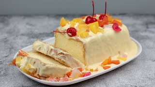 Easy Crema de Fruta Cake Recipe Filipino Fruit Cake [upl. by Azaria]