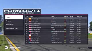 F1 2022 Teil 14 DeutschFahrerkarriereAustralienTraining [upl. by Timmi784]