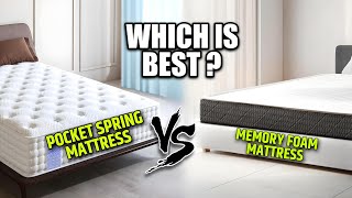 Pocket Spring Mattress vs Memory Foam Mattress⚡️ Which Is Best⚡️ Best Comparisions amp Reviews 2024⚡️ [upl. by Bristow934]