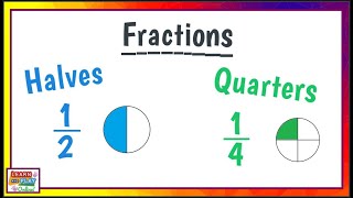 Fractions for Kids Halves and Quarters [upl. by Hahn]