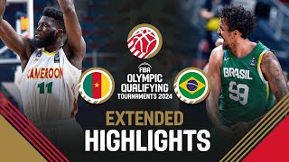 Cameroon 🇨🇲 vs Brazil 🇧🇷  Extended Highlights  FIBA OQT 2024 Latvia [upl. by Bella799]