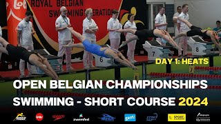 DAY 1 Heats Open Belgian championships short course 2024 [upl. by Ennalyrehc320]