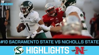 Sacramento State vs Nicholls State Highlights Week 1 College Football Highlights  The Bluebloods [upl. by Huberty]