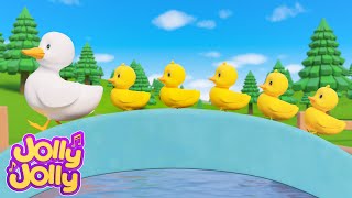 Five little ducks  More  Duck Game For Kids  Jolly Jolly Nursery Rhymes [upl. by Rowen458]