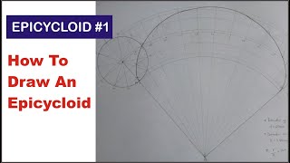 How to Draw an EPICYCLOID in Engineering Drawing  What is Epicycloid Curve In Technical Drawing [upl. by Maxim]