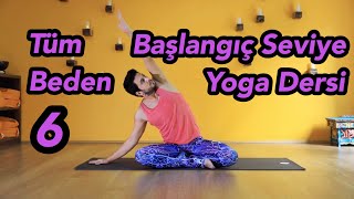 Başlangıç Seviye Yoga Dersi  Tüm Beden 6 [upl. by Eddi]