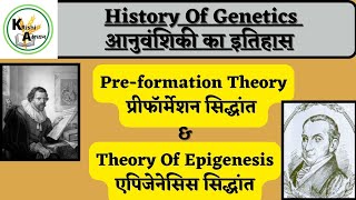 History of Genetics आनुवंशिकी का इतिहास  Preformation theory amp Theory of Epigenesis genetics [upl. by Mialliw]