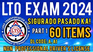 LTO NON PROFESSIONAL EXAM REVIEWER 2024  PART 1  CODE AA1 TAGALOG UPDATED [upl. by Yorgo]