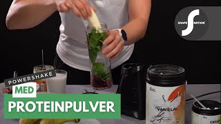 Smoothie opskrift med proteinpulver Sådan laver du en perfekt POWERSHAKE Shorts [upl. by Marve]