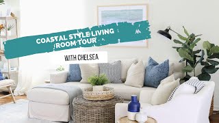 HOWIRENT A COASTAL LIVING ROOM TOUR [upl. by Noved]