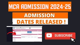 mca admission process 2024  mca cap round schedule declared mcacet capround cet mhtcet [upl. by Kirenoj]