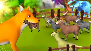 The Wolf amp The Seven Little Goats  भेड़िया और बकरी के सात बच्चों 3D Hindi Moral Stories  JOJO TV [upl. by Aiciruam973]