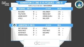 Ashburton CC 2nd XI v Plymouth Civil Service and Roborough CC PCSampRCC  2nd XI [upl. by Leonore877]