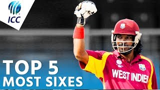 The Most Sixes In World Cup History  Top 5 Archive  ICC Cricket World Cup [upl. by Tigdirb]