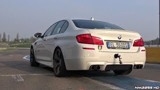 BMW M5 F10 Launch Powerslides and Revs [upl. by Elimac204]