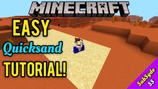 How To Make Quicksand In Minecraft  Minecraft Quicksand Tutorial [upl. by Daffi]