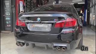 BMW F10 528i  Custom Catback with Valve Muffler [upl. by Notnil]