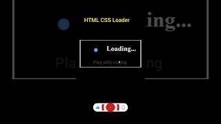 HTML CSS dot moving loader coding htmltutorial css htmlcss [upl. by Ebanreb]