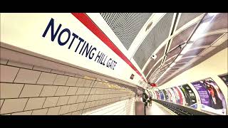 HD London Underground Rare Pauline Cavilla Announcements at Notting Hill Gate  Not Elinor [upl. by Lemraj]