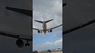 Boeing 777F Emirates landing at aguadilla airport [upl. by Alyehc439]