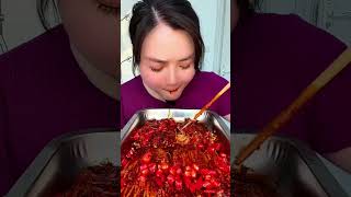 Eating Food Enoki Mushroom With Spicist Chilli Spicy  ASMR MUKBANG [upl. by Ahtivak]