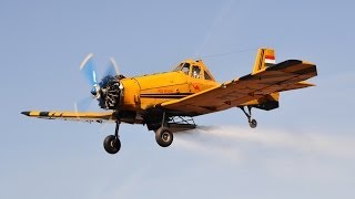 PZLMielec M18 Dromader fertilizer flight near Mezőhegyes Hungary [upl. by Ydennek]