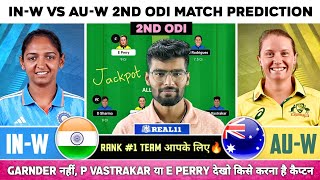 INW vs AUSW Dream11 INW vs AUSW Dream11 Prediction India Women vs Australia Women 2nd ODI Team [upl. by Yahsel894]