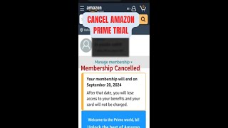 Cancel Amazon Prime Trial [upl. by Ardnuahc]