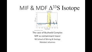 MIF amp MDF Δ33S Isotope as contaminant tracers Bushveld Complex [upl. by Chariot157]