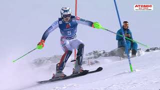 AUDI FIS Ski World Cup  Mens Slalom  Gurgl AUT 1st run Nov 18 2023 [upl. by Anaiek]