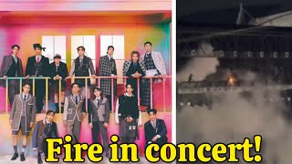 SEVENTEEN Concert Delayed As Fire Breaks Out On Stage [upl. by Ridley841]